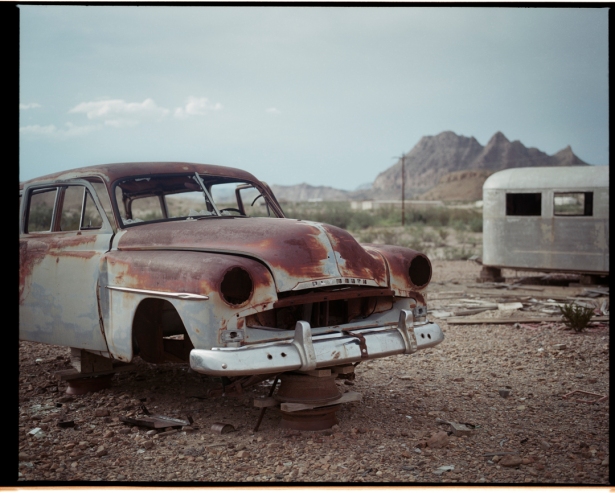 Plymouth and Airstream, Terlingua, TX 2014